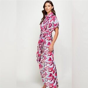 NWT Short Sleeve Graphic Jumpsuit